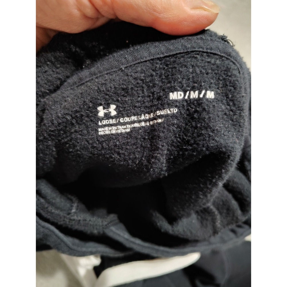 Under Armour Hoodie Sweatshirt Ladies M Black Outdoor Hiking Activity Warmth - Picture 7 of 8